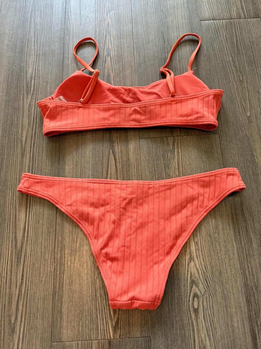 Damsel Ribbed Orange Bikini - Picture 2 of 5